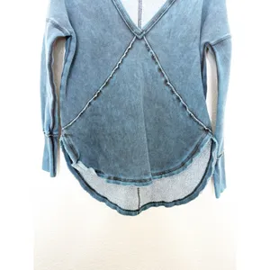 Free People Westeros Distressed Sweatshirt Size Small Bohemian Oversized thumbnail 8