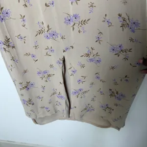 VTG 90s Women Indie Grunge‎ Maxi Jumper Dress 6 Tan Purple Floral 90s Summer thumbnail 5