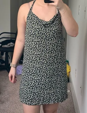 American Eagle sunflower pattern halter dress thumbnail 1