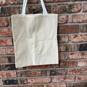 Outdoor Voices Canvas Tote Bag Natural Books Library Shoulder Strap Shopping thumbnail 3