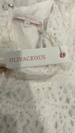 Olivaceous NWT White Lace Ruffle Mini Dress/ Romper thumbnail 4