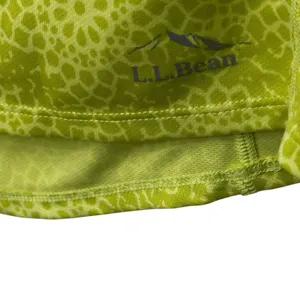 LL Bean T-Shirt WomenS Size XL Green Geometric Print Round Neck Short Sleeve Tee thumbnail 6