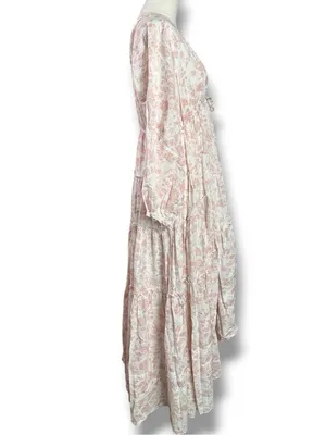 Free People Ethereal Dainty Cottage Pappiet Midi Dress Maxi Top Size Small thumbnail 5