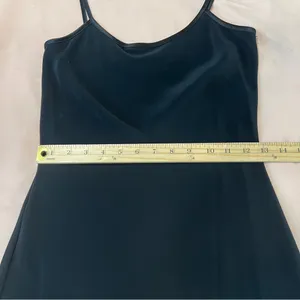 Laura Ashley Black Silk Blend Burnout Velvet‎ Hem Spaghetti Strap Maxi Dress thumbnail 13
