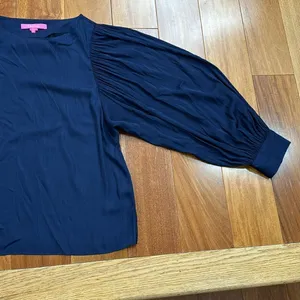 Lilly Pulitzer The Maisel Blue Top‎ Size S thumbnail 13