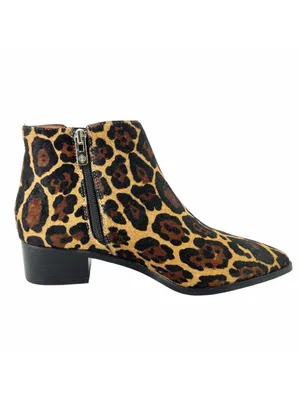 Antonio Melani Lavonnie leopard print haircalf block heel booties 7.5 thumbnail 4