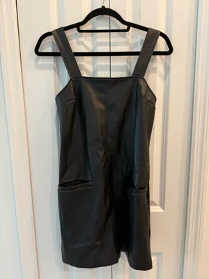 Abercrombie & Fitch Vegan Leather Shift Mini Dress thumbnail 4