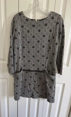 Fendi Monogrammed Shift Dress Size Medium thumbnail 1
