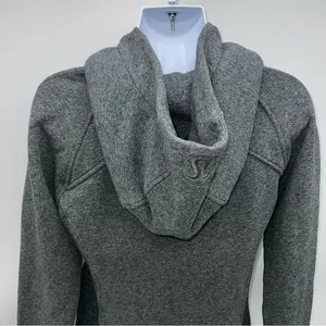 lululemon athletica Dk Gray Full Zip SCUBA Hoodie Jacket Front Pockets-Size 4 thumbnail 7