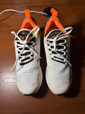 Nike Men’s White/Black/Orange/Blue/Green Athletic Sneakers thumbnail 2