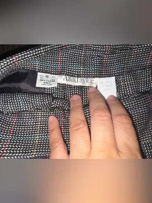 Ann Taylor Vintage Glen Plaid Trousers Dark Academia Retro Preppy Granny Core thumbnail 8