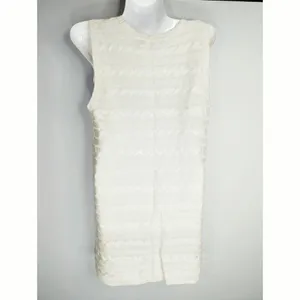 Lauren Ralph Lauren Women's Cable Knit Tunic‎ Sweater Dress White Medium thumbnail 3