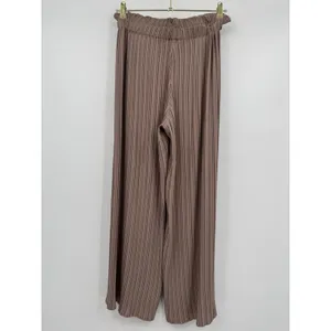 Joie Pleated Palazzo Pants Womens Small Mocha Taupe Elastic Waist Casual Lounge thumbnail 2
