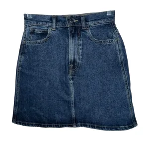 Everlane The Way High Denim Jean Skirt Size 23 High Waist Minimalist Med Wash‎ thumbnail 1