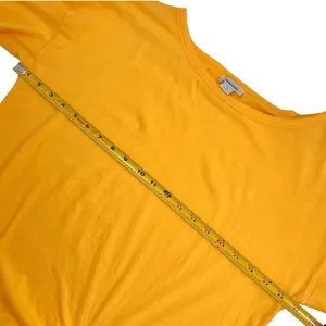 SUNDANCE Marigold Drape Ruched Hem Short Sleeve Crew Neck Shirt thumbnail 8