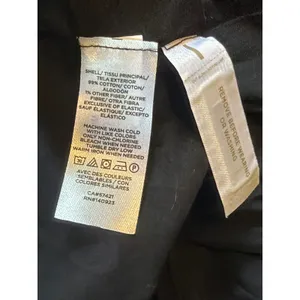 Loft Mini Dress. Black Babydoll Style. Cotton Size 14 thumbnail 7
