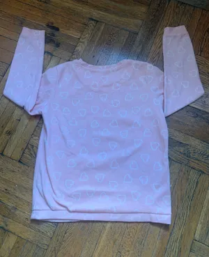 Primark Blush pink heart fleece pajama top thumbnail 3