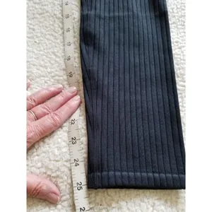 GOOD AMERICAN Wide Rib Shine Seamless Compression Leggings Black S/M 1/2 thumbnail 8