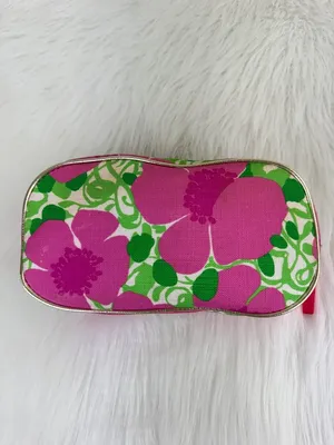 Lilly Pulitzer for Estée Lauder Floral Cosmetic Case Zip Travel Toiletry Bag thumbnail 2