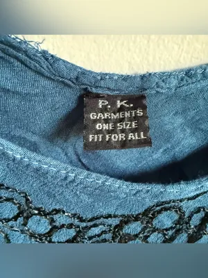 P. K. Garments Swim Cover Tie Dye Gauze with Embroidery One Size Fits 1X thumbnail 3