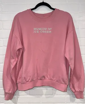 Museum of Ice Cream Crewneck Sweatshirt in Bubblegum Pink Adult XL thumbnail 1