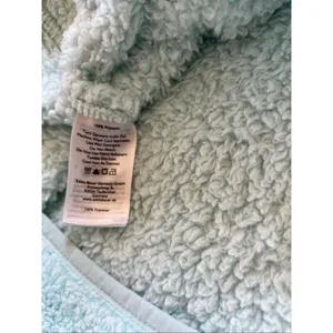 Eddie Bauer Light Aqua Blue Fleece 1/4 Snap Mock Neck Pullover Women's XL thumbnail 4