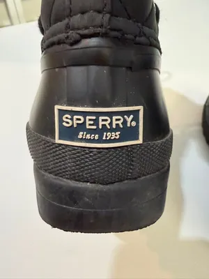 Sperry Women's Black Quilted Waterproof Duck Rain/Snow Boots thumbnail 6