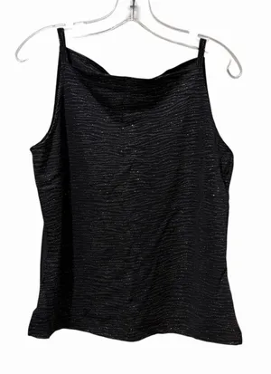 Vintage Y2K Fashion Bug tank top‎ Size Large Black Sparkles Party Zebra Print thumbnail 1