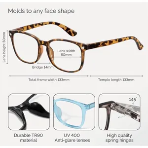 5 Pair Set 1.5 Reading Glasses for Women Blue Light Readers, Cheaters thumbnail 7