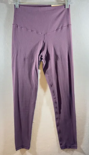 471 | NWT OFFLINE by Aerie Real Me Xtra Ribbed‎ 7/8 Legging Purple Womens Medium thumbnail 1