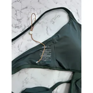 NWOT Quince Palm Green Italian Scoop Neck Bikini Top Size Large thumbnail 5