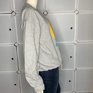 Smiley World Gray Winky Face Pullover Sweatshirt Size Medium thumbnail 8