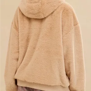 612 Aerie Tan Faux Fur Jacket med. NWOT thumbnail 6