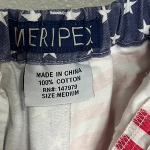 Meripex Apparel American Flag Shorts Red White Blue Patriotic Stars Stripes M thumbnail 6
