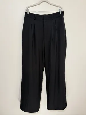 Abercrombie & Fitch Sloane Tailored Wide Leg Pants Size Large black thumbnail 2