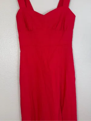 Few Moda Cassia Linen Midi Dress in Red size 8 $173 thumbnail 10