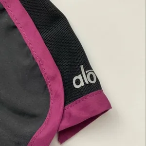 Alo • Black Purple Trim Running Shorts thumbnail 2