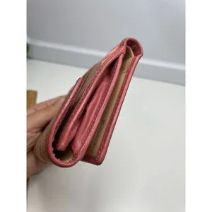 Y2K Vintage Coach Pink Signature Suede Leather Wallet Authentic thumbnail 9