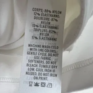 Aerie Crop Top Womens XL White Knot Twist Front Stretch Clean Girl Athleisure thumbnail 4