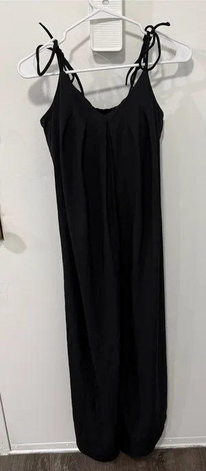 HALARA Black Tie Wide-leg Jumpsuit thumbnail 1