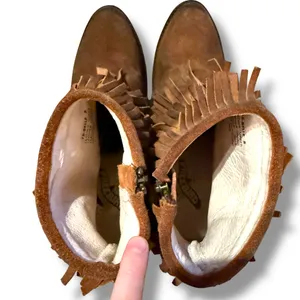 Freebird Booties Women's Size 8 Brown Suede Fringe‎ Western Heeled Belle Style thumbnail 11
