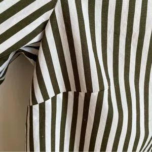 Talbots 100% Cotton Tunic Length Poplin Striped Collared Button Down Shirt M thumbnail 4
