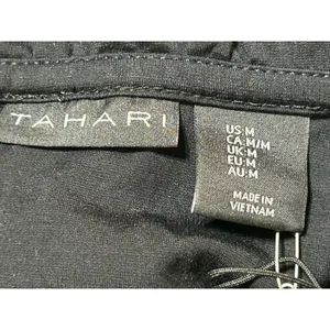 NWT TAHARI Black Sleeveless Blouse Sz Med Classic Staple Career Party Versatile thumbnail 12