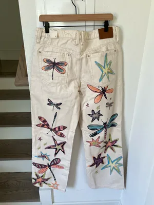 Free People We The Free Tennessee Low-Rise Illusions Jeans in Dragonfly NWT thumbnail 5