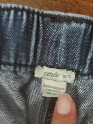 aerie Light Blue Boyfriend Jeans with Knee Distress Xs Fits Very Loose 4-6 thumbnail 3