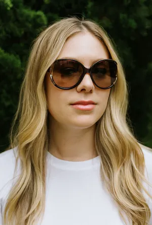 SALVATORE FERRAGAMO Oversized Oval Sunglasses w Case‎ thumbnail 1