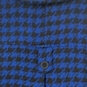Lulu B Women's Blue Black Houndstooth Jacket Size Small Long Sleeve Button Front thumbnail 12