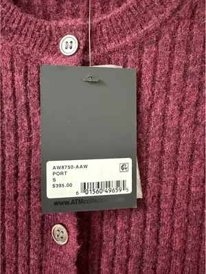 ATM Anthony Thomas Melillo Cashmere Blend Wide Rib Henley Sweater Dress Small thumbnail 4