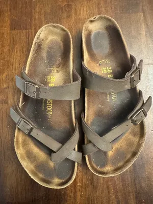 Birkenstock women's mayari birko-flor sandals brown size 38/ 8 thumbnail 1