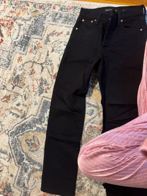 Denim Forum Aritzia Jeans Arlo Straight Black The High-Rise Eyeliner 28 Long thumbnail 2